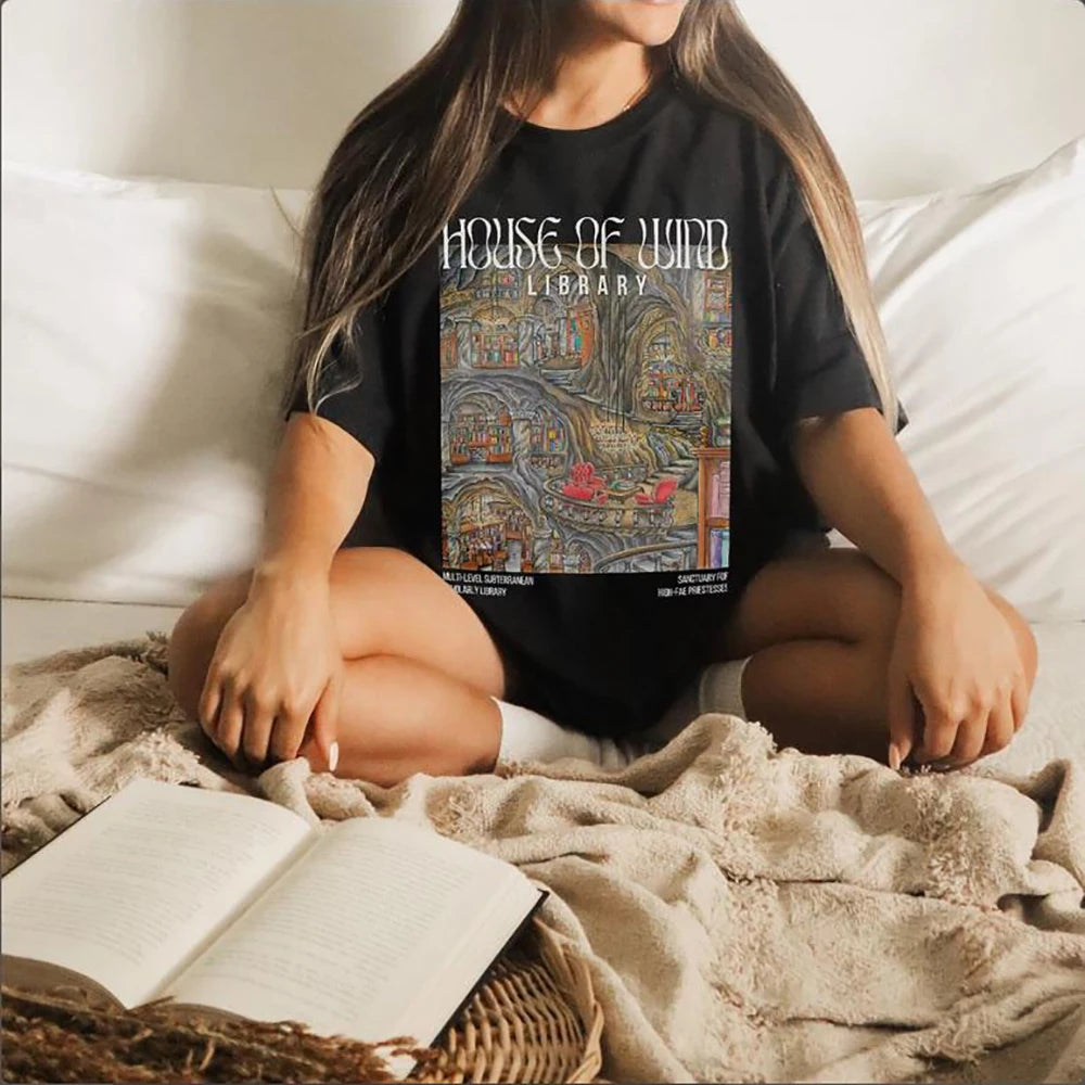 House of Wind Library Tee ACOTAR ACOSF