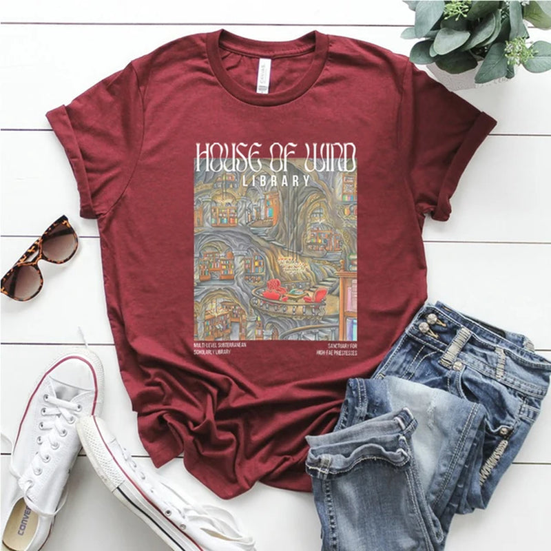 House of Wind Library Tee ACOTAR ACOSF