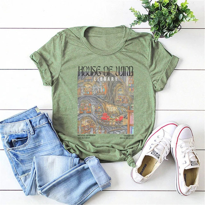 House of Wind Library Tee ACOTAR ACOSF