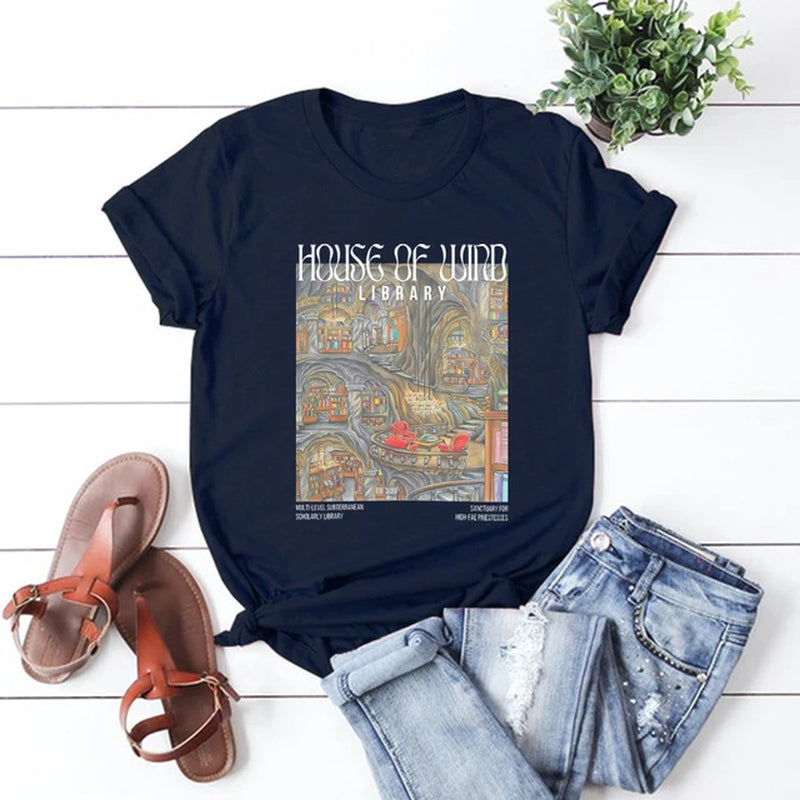 House of Wind Library Tee ACOTAR ACOSF