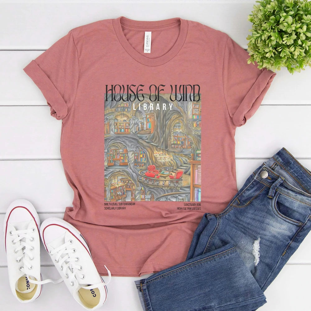 House of Wind Library Tee ACOTAR ACOSF