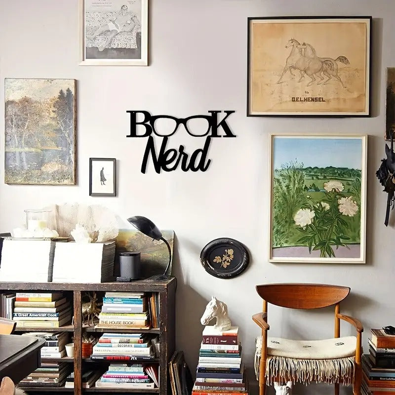 Glasses Book Nerd | Home Metal Wall Art Steel Decor