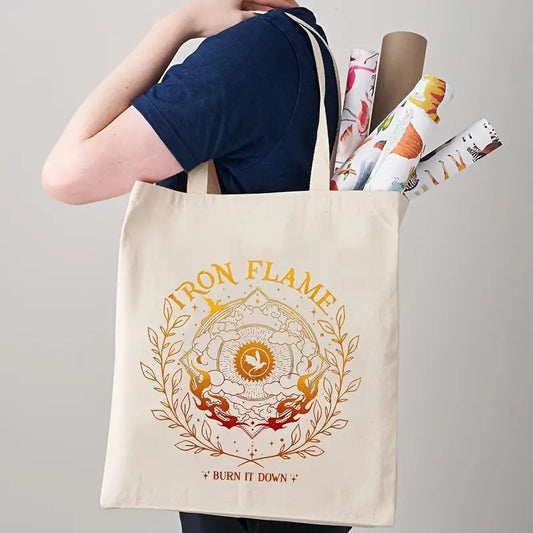 Iron Flame, Burn It Down Canvas Tote Bag