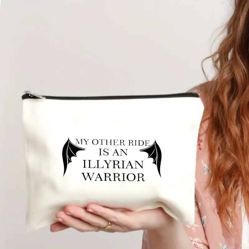 ACOTAR My Other Ride Is An Illyrian Warrior Toiletries Portable Zipper Bag