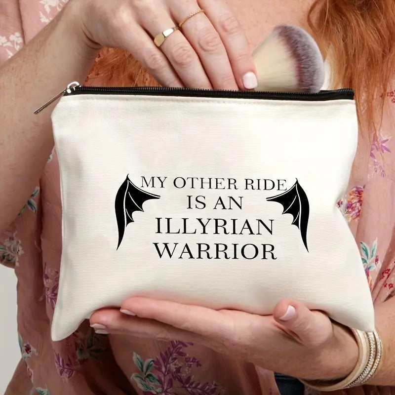 ACOTAR My Other Ride Is An Illyrian Warrior Toiletries Portable Zipper Bag