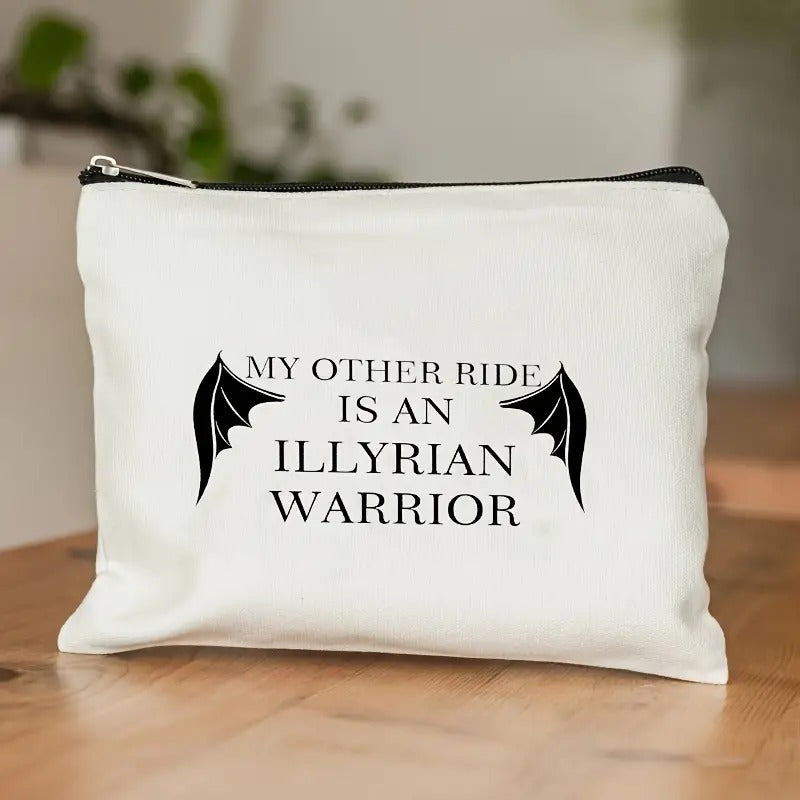 ACOTAR My Other Ride Is An Illyrian Warrior Toiletries Portable Zipper Bag