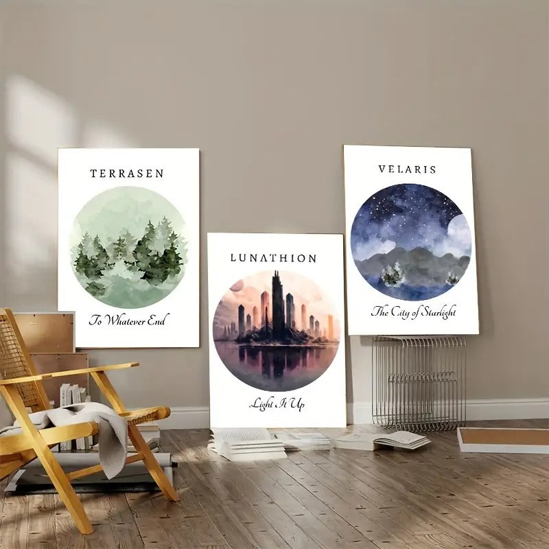 Watercolor Art Prints, Throne Of Glass, Canvas Print Poster