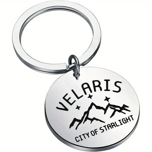 ACOTAR Velaris The City Of Starlight Stainless Steel Keychain