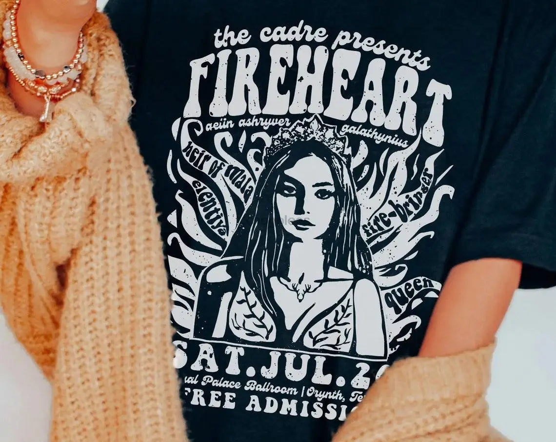 Throne of Glass Fireheart Vintage Retro Band Shirt 