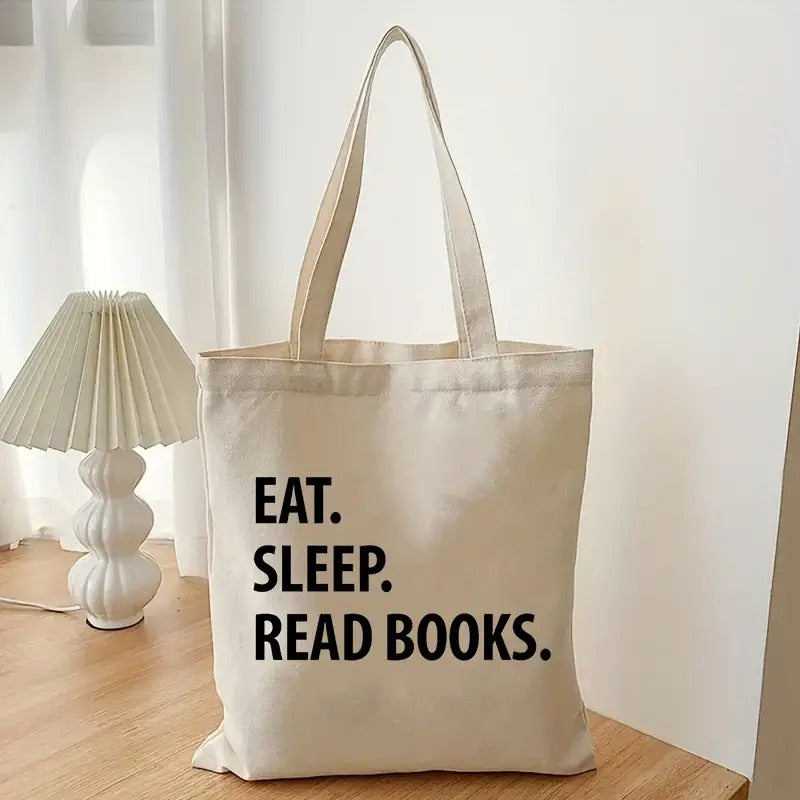 Eat Sleep Read Books Canvas Tote Bag