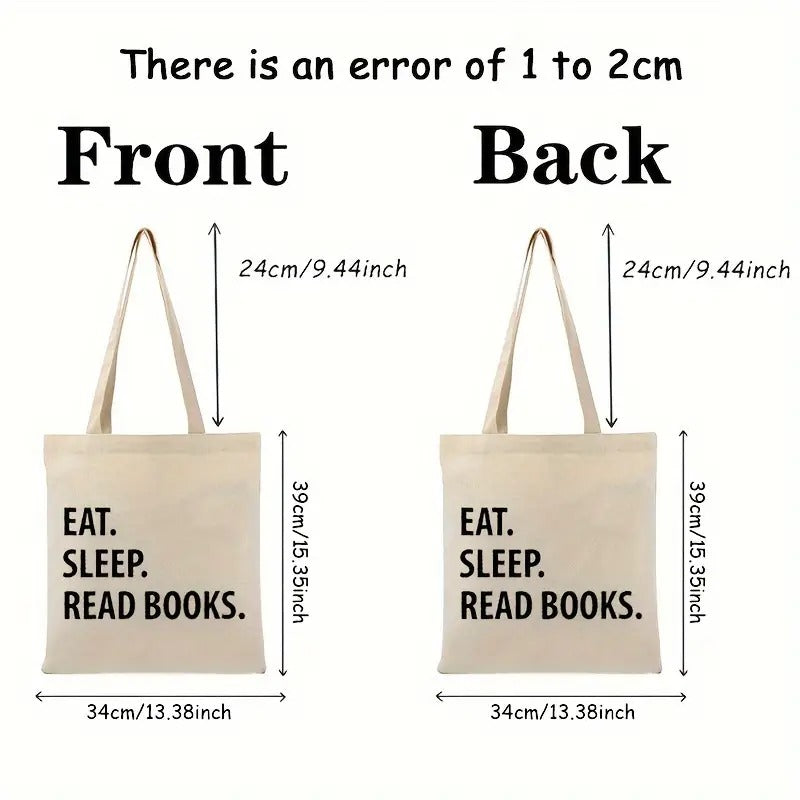 Eat Sleep Read Books Canvas Tote Bag