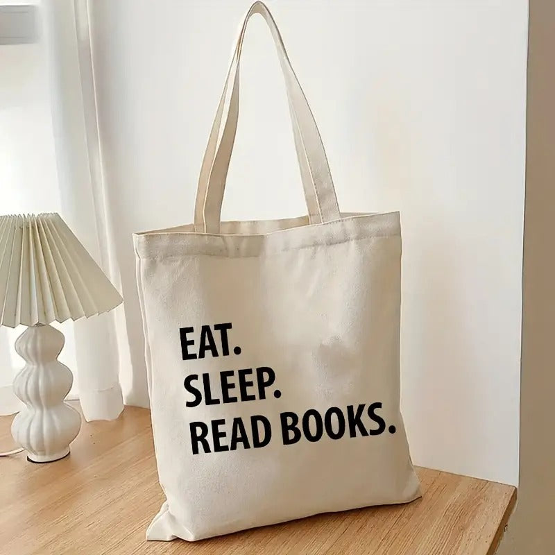 Eat Sleep Read Books Canvas Tote Bag