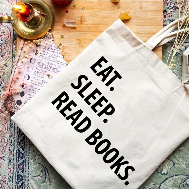 Eat Sleep Read Books Canvas Tote Bag