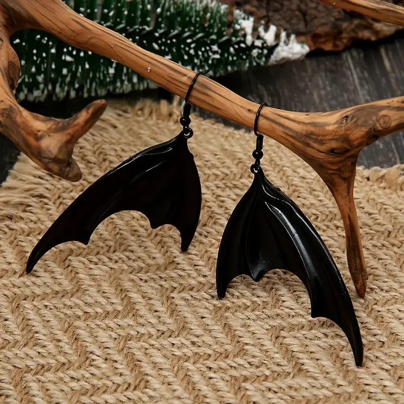 ACOTAR Bat Wings Design Dangle Earrings  Alloy Silver Plated Material