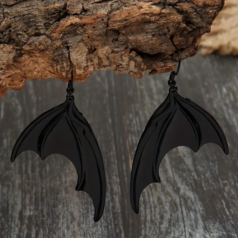 ACOTAR Bat Wings Design Dangle Earrings  Alloy Silver Plated Material