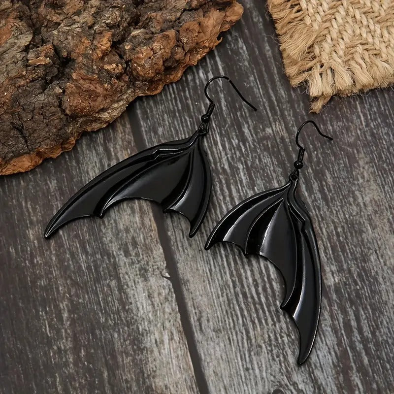 ACOTAR Bat Wings Design Dangle Earrings  Alloy Silver Plated Material