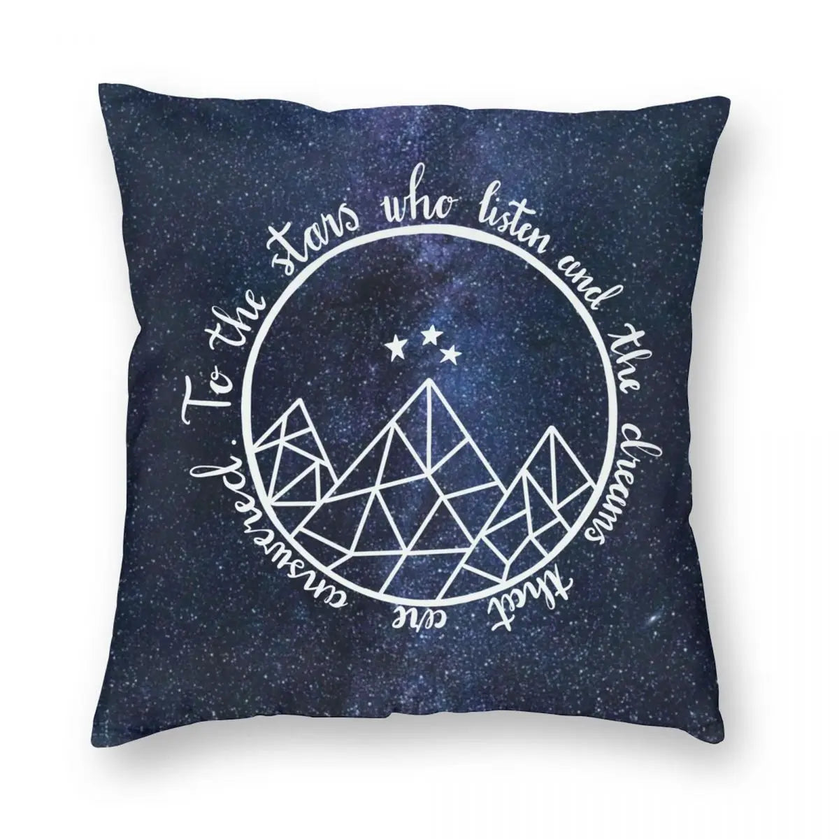 To the Stars Who Listen Square Throw Pillow Cover/Case 