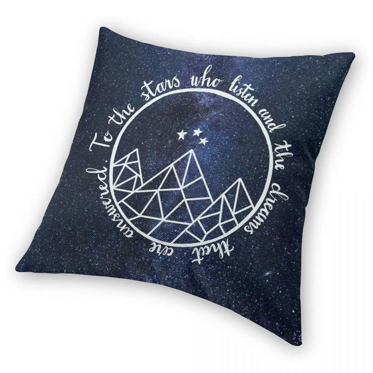 To the Stars Who Listen Square Throw Pillow Cover/Case 