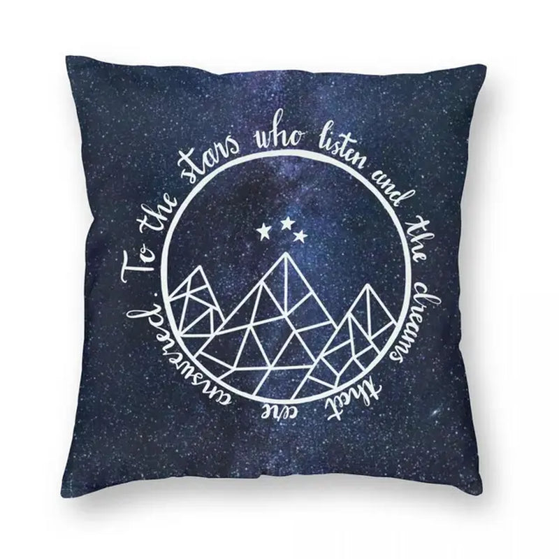 To the Stars Who Listen Square Throw Pillow Cover/Case 