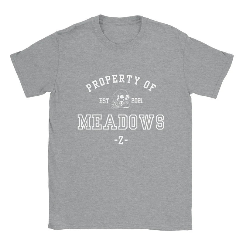 Property of Meadows Funny Women T Shirts Cotton O Neck Graphic Tee Goth Clothes Y2K Tops Haunting Adeline Inspired T-Shirts