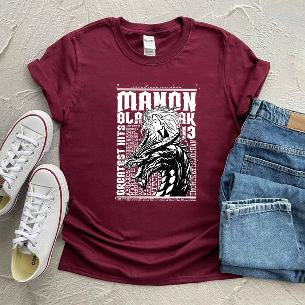 Manon Blackbeak Greatest Hits Band Festival Tee 